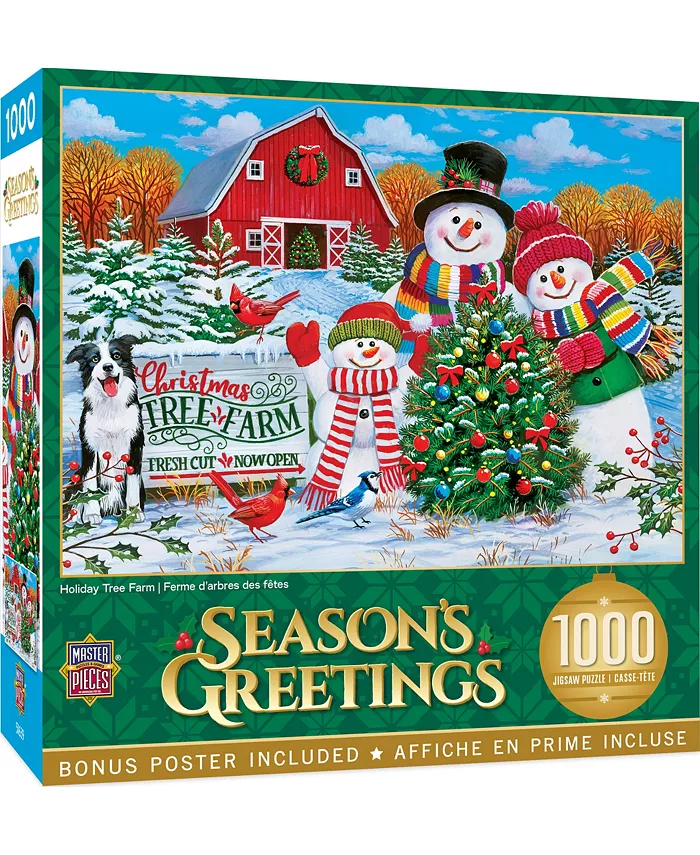 MasterPieces Puzzles MasterPieces 1000 Piece Christmas Jigsaw Puzzle - Holiday Tree Farm - Mycitystee