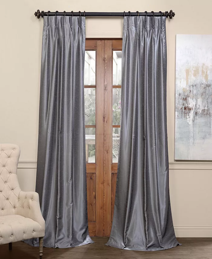 Exclusive Fabrics Furnishings Vintage Textured Blackout Pleated Panels - Mycitystee
