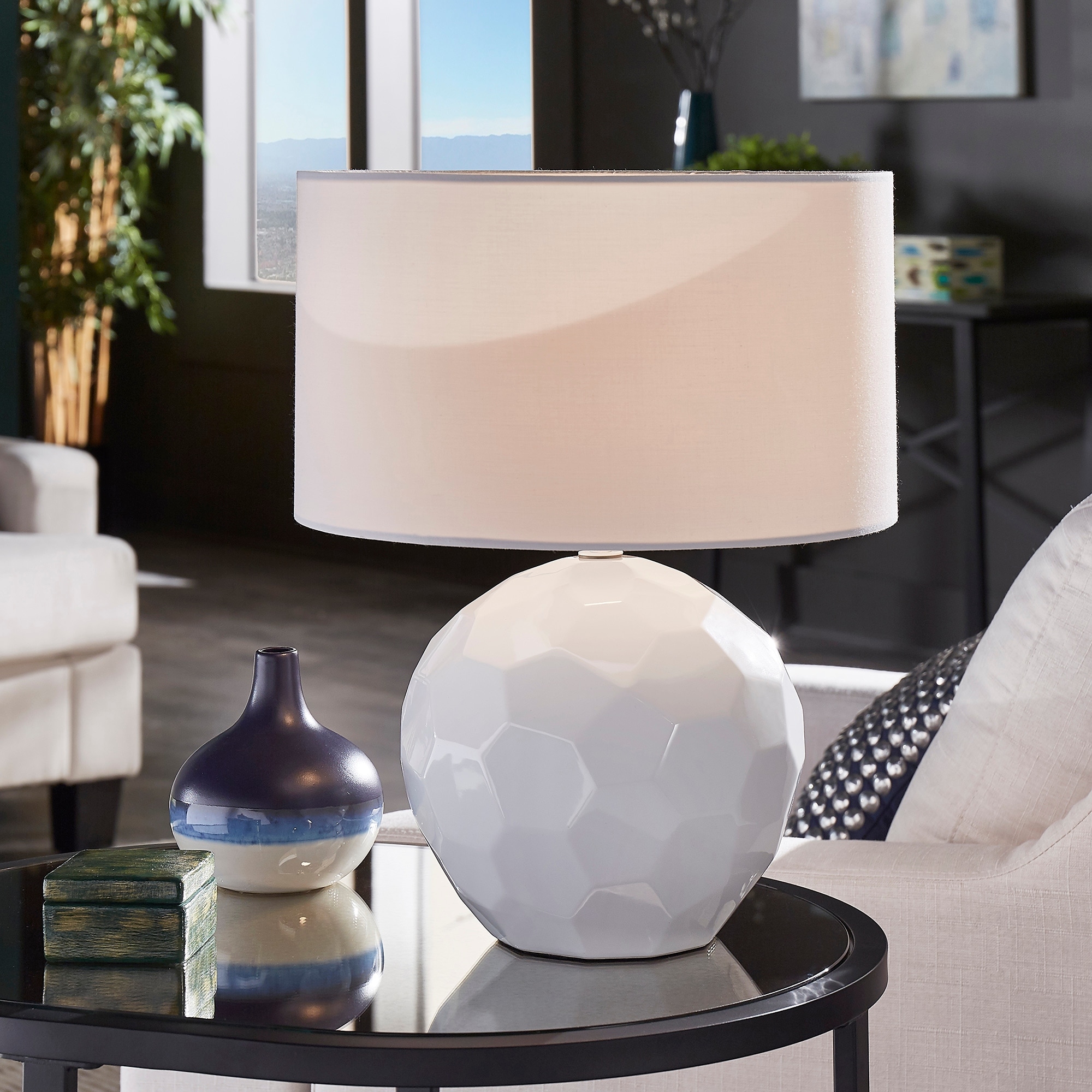 Hailey Modern Drum Shade Table Lamp by iNSPIRE Q Modern - Mycitystee