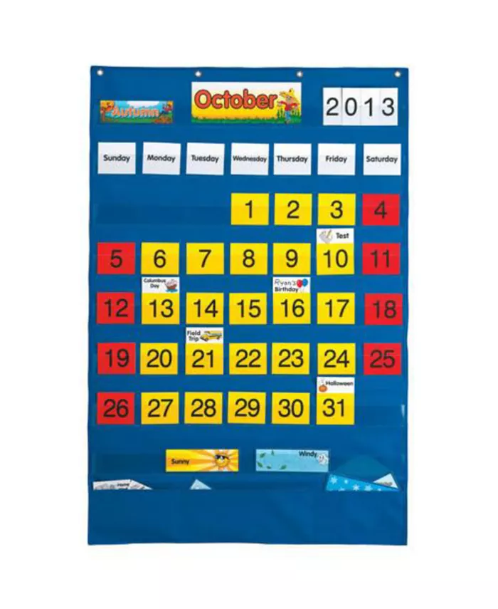PLAYMONSTER Complete Calendar Pocket Chart - Mycitystee