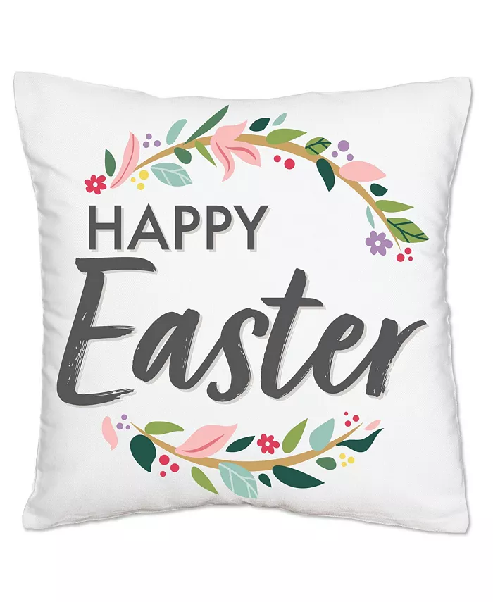 Big Dot of Happiness Happy Easter - Home Decorative Cushion Case Throw Pillow Cover - 16 x 16 Inches - Mycitystee