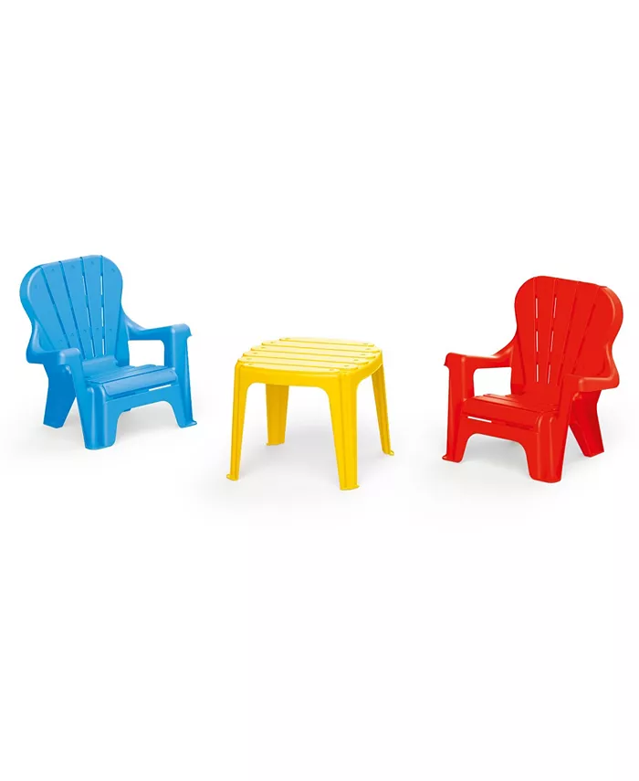 Diggin Active Dolu Toys Children's Plastic Table and Chairs Set， 3 Piece - Mycitystee