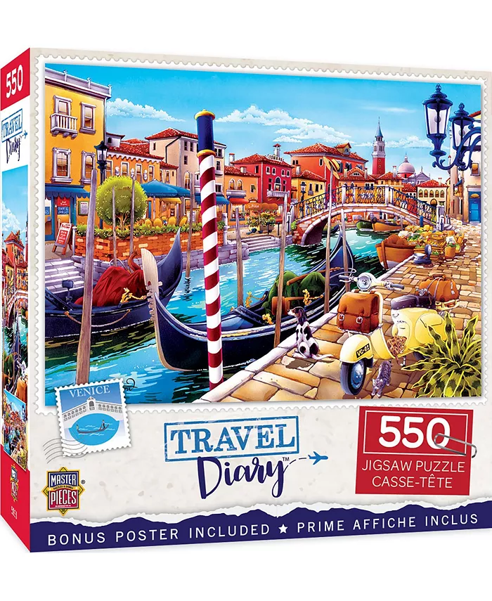 MasterPieces Puzzles Travel Diary - Venice 550 Piece Adult Jigsaw Puzzle - Mycitystee