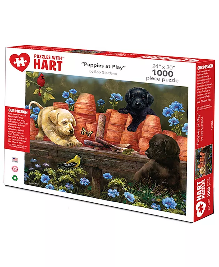 Hart Puzzles Puppies At Play By 24