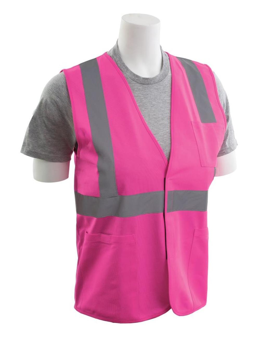S762P Non ANSI Unisex Hi Viz Pink Safety Vest - XL - Mycitystee
