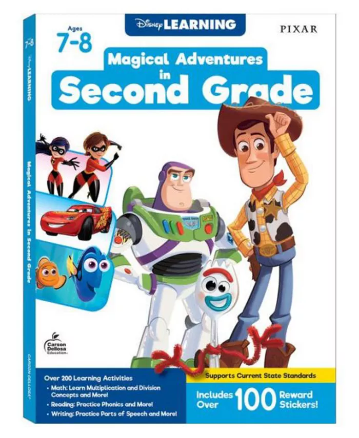 Barnes Noble Disney， Pixar Magical Adventures in Second Grade by Disney Learning Compiler - Mycitystee