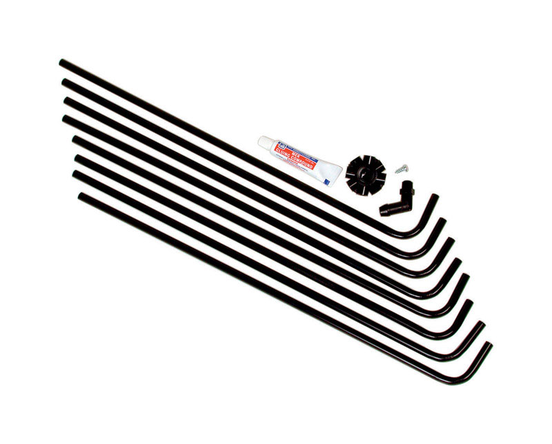 Dial 8 Way Down 24 in. H X 5 in. W Black Plastic Evaporative Cooler Water Hook-Up Kit - Mycitystee