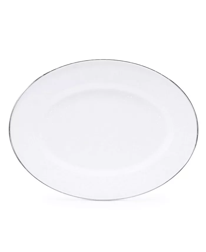 Golden Rabbit Solid White Enamelware Collection 16
