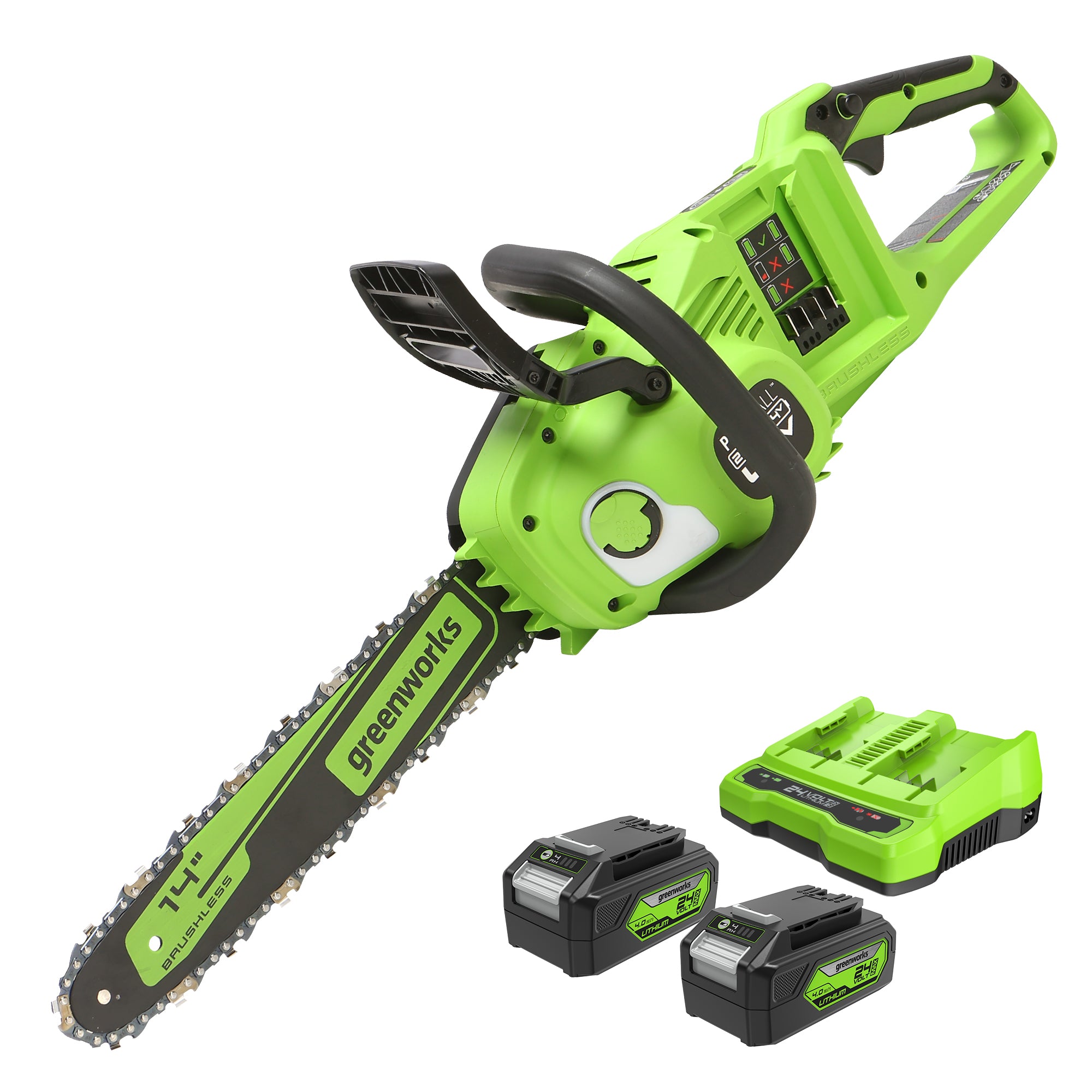 48V (2 X 24V) 14-Inch Cordless Chainsaw | Greenworks Tools - Mycitystee