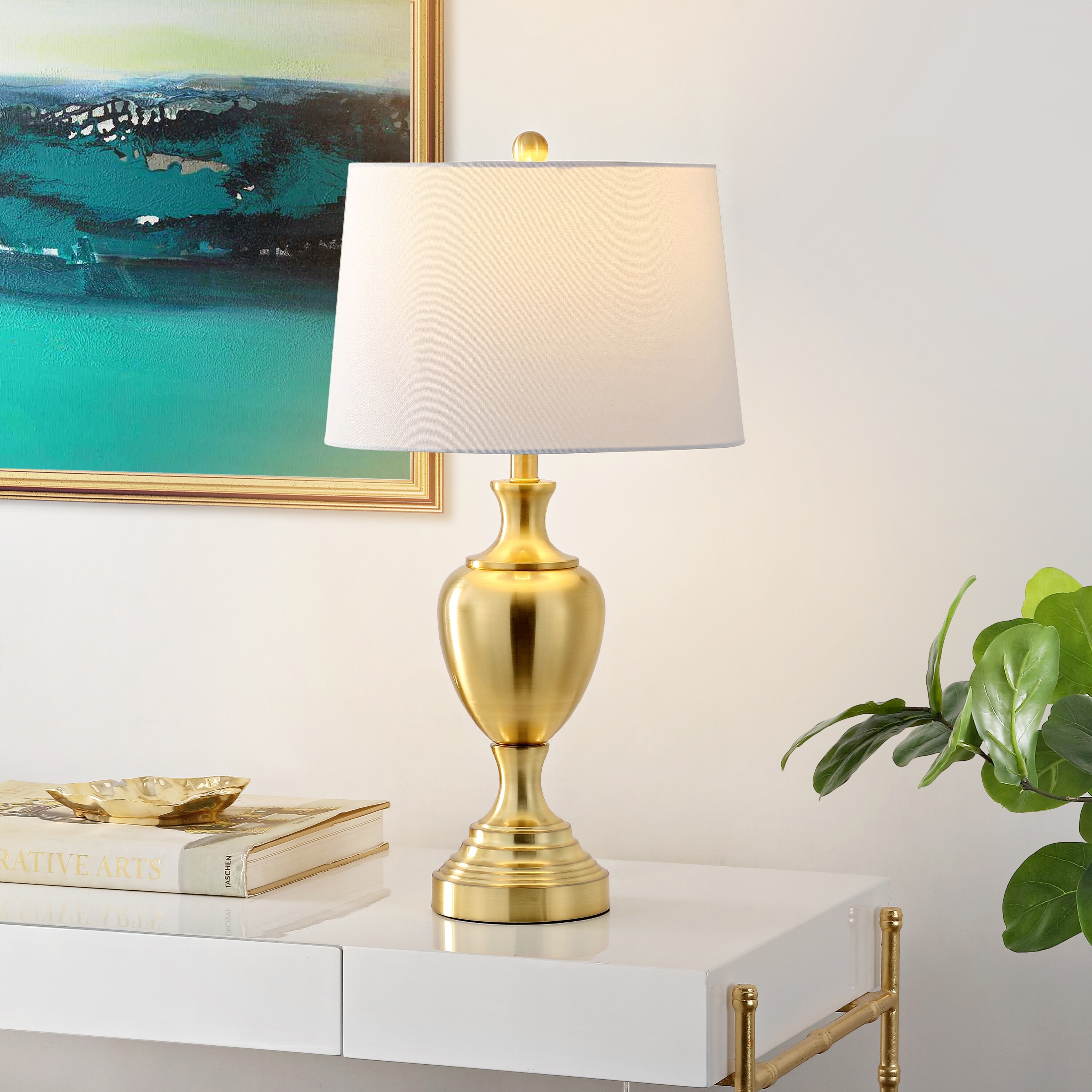SAFAVIEH Lighting 28-inch Poppy Iron Table Lamp - 15