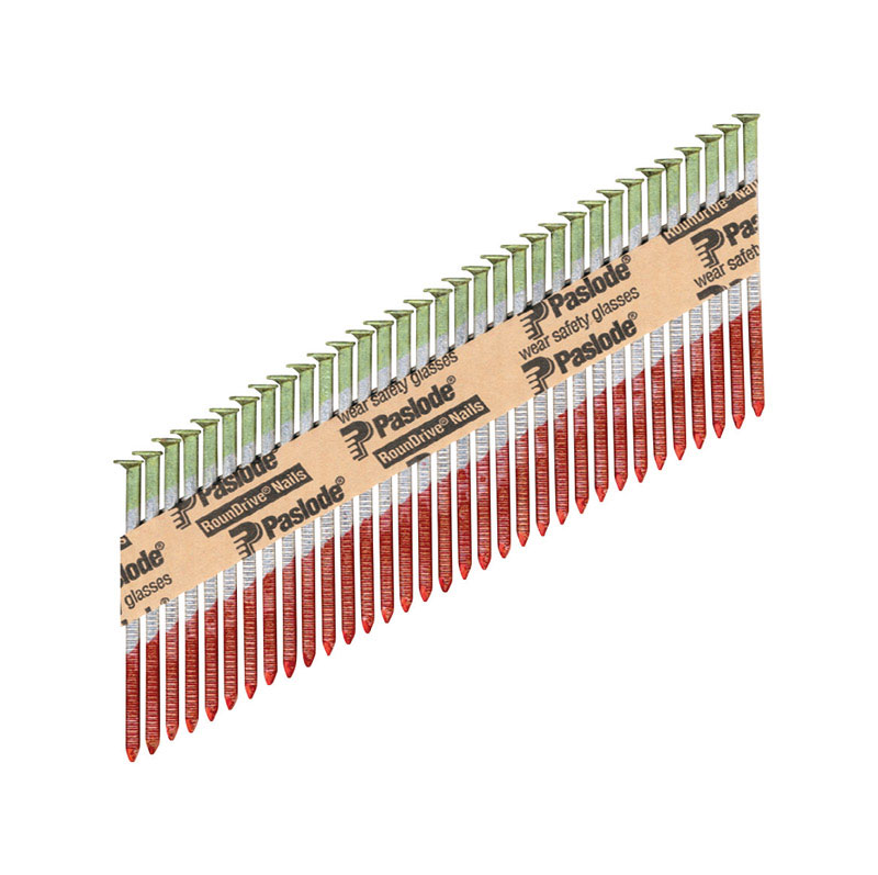 Paslode RounDrive 3-1/4 in. Angled Strip Hot-Dip Galvanized Framing Nails 30 deg 2，000 pk - Mycitystee