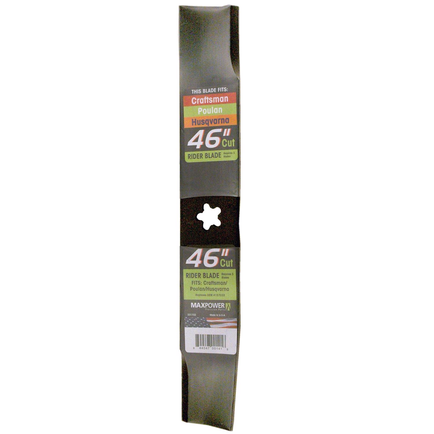 MaxPower 46 in. Standard Mower Blade For Riding Mowers 1 pk - Mycitystee