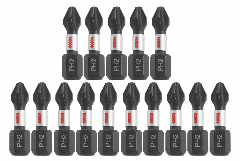 Bosch 15 pc. Impact Tough 1 In. Phillips #2 Insert Bits ITPH2115 from Bosch - Mycitystee