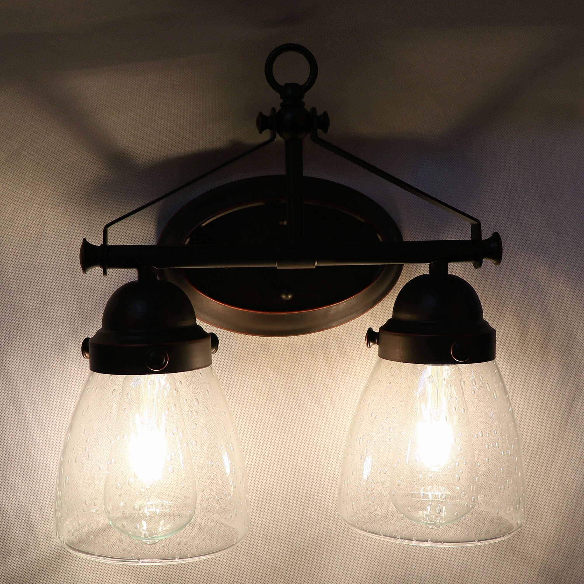 2 Light Wall Vanity Light in Brown - Mycitystee
