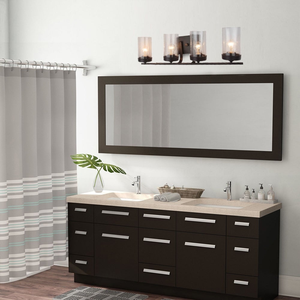 Angelyn 4 Light Vanity Lighting in Imperial Dark Brown - Imperial Dark Brown - Mycitystee