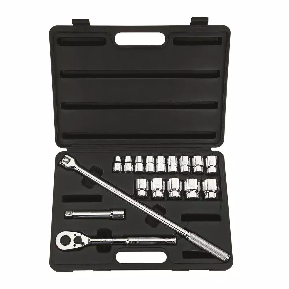 Stanley 1/2 in. Drive SAE Socket Set (17-Piece) and#8211; XDC Depot - Mycitystee