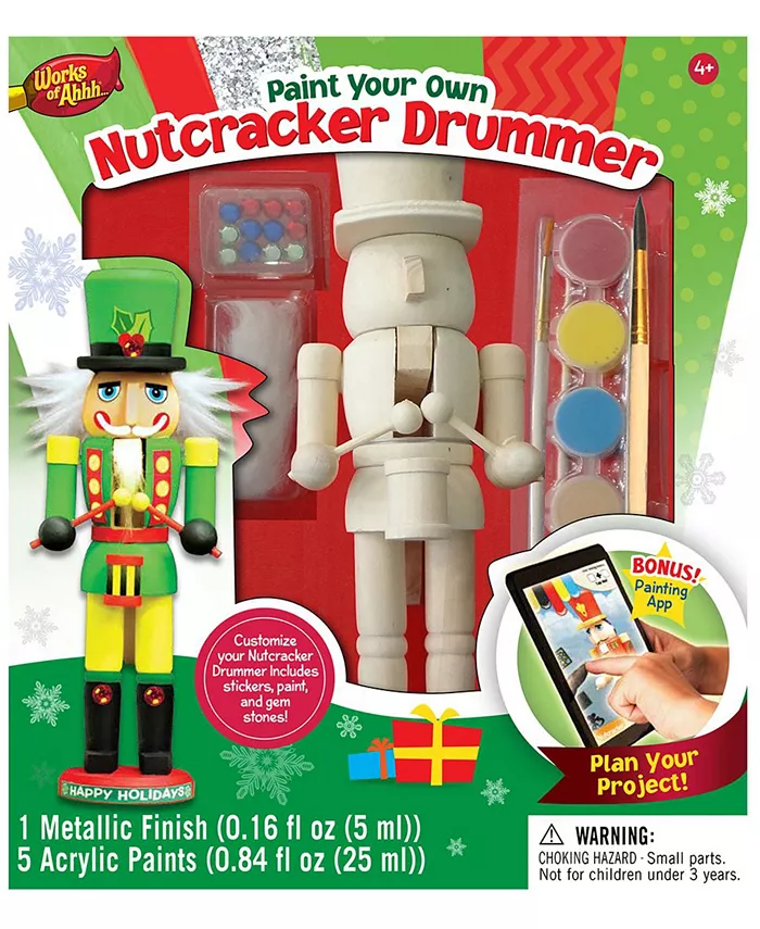 MasterPieces Puzzles Works of Ahhh Nutcracker Drummer Wood Paint Kit - Mycitystee