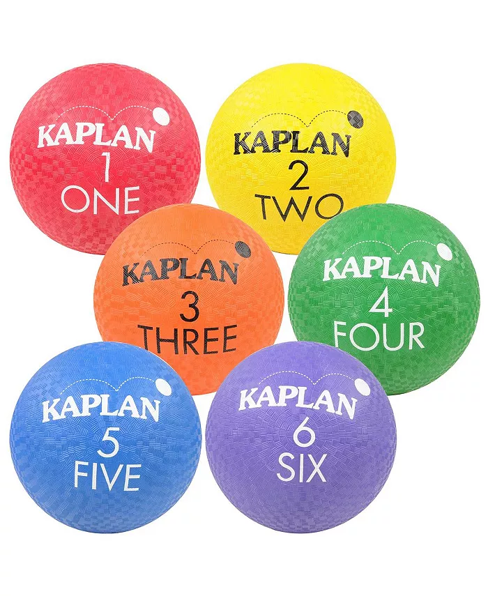 Kaplan Early Learning Colored Playground Balls  - Set of 6 - Mycitystee