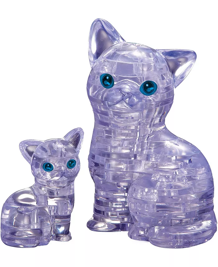 BePuzzled 3D Crystal Puzzle - Cat with Kitten - Mycitystee