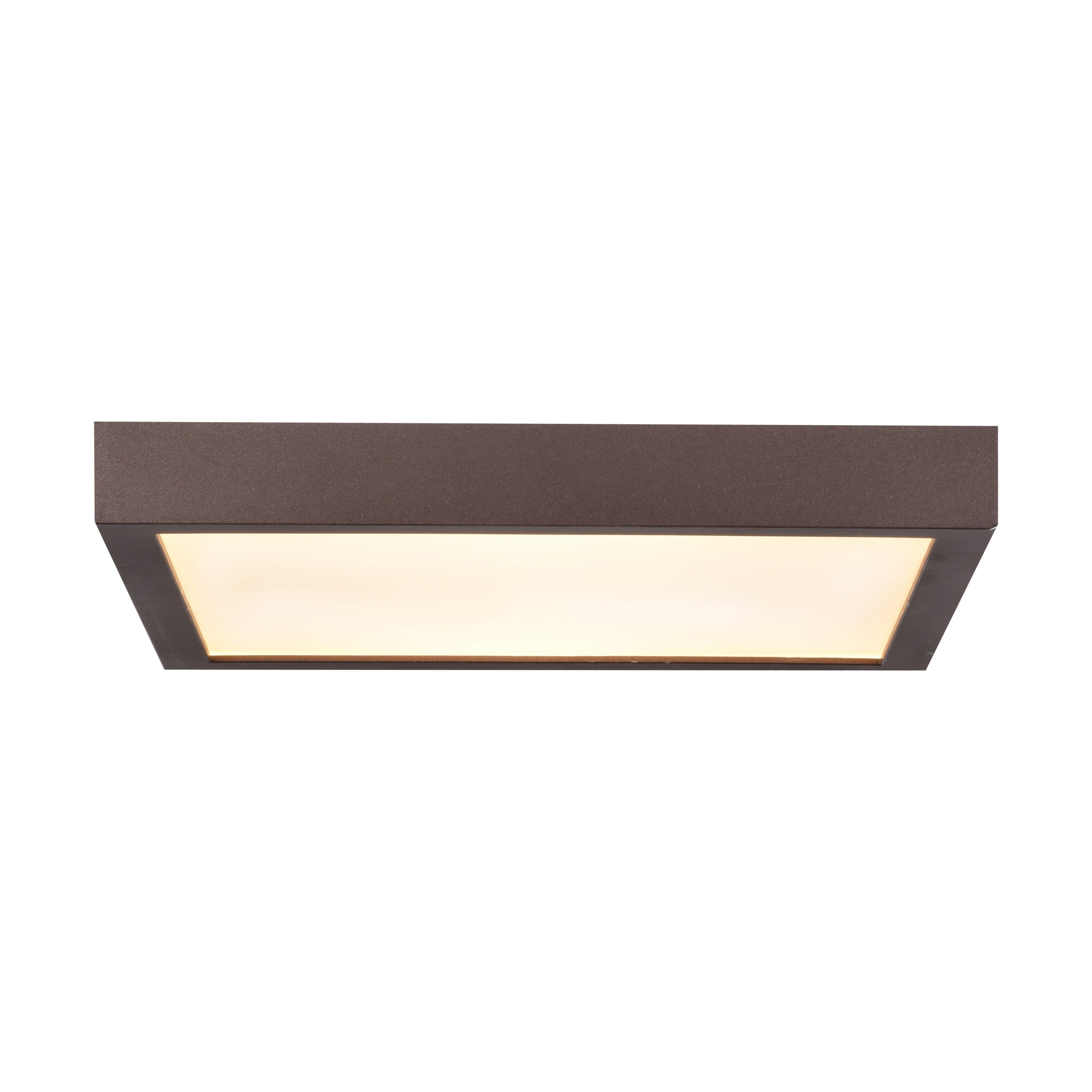 Ulko Exterior 1-light Bronze Large Square LED Outdoor Flush Mount - Mycitystee