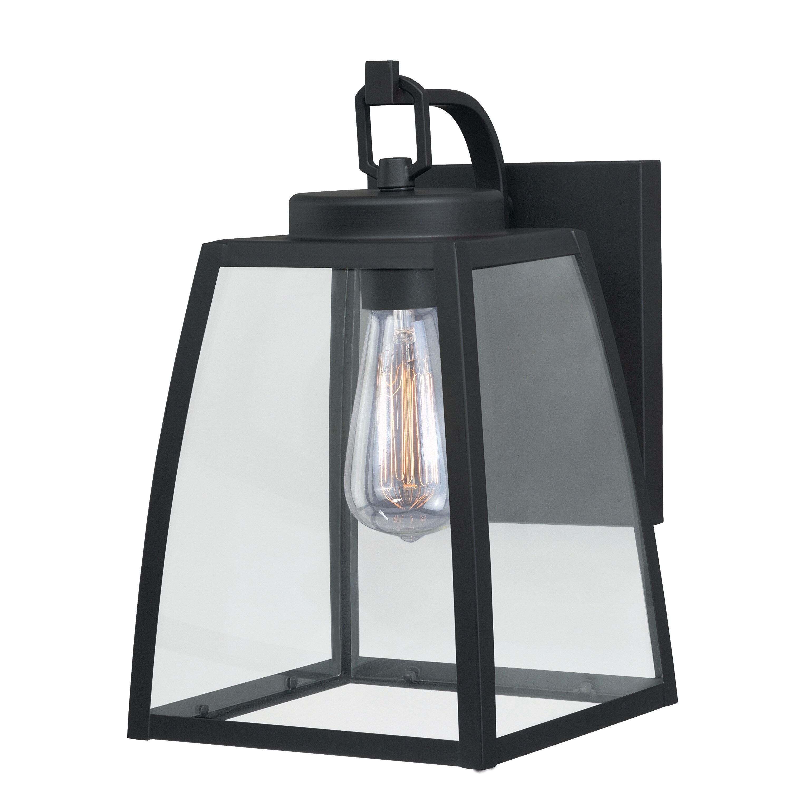 Granville 1 Light Bronze Geometric Outdoor Wall Lantern Clear Glass - 8-in W x 13-in H x 9.25-in D Shopping - The Best Deals on Outdoor Wall Lanterns - Mycitystee