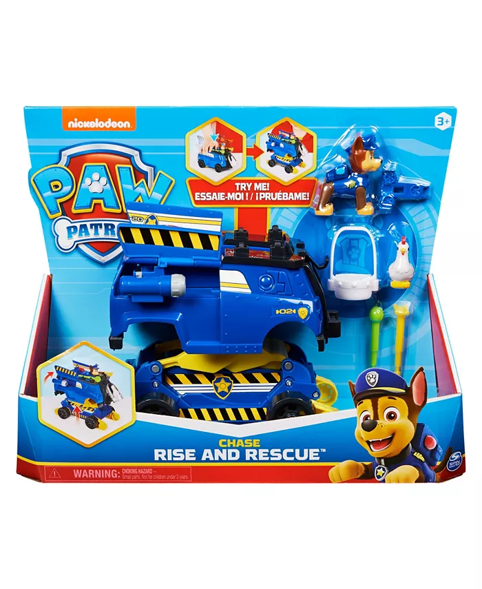 PAW Patrol  Chase Rise and Rescue Changing Toy Car with Action Figures and Accessories - Mycitystee