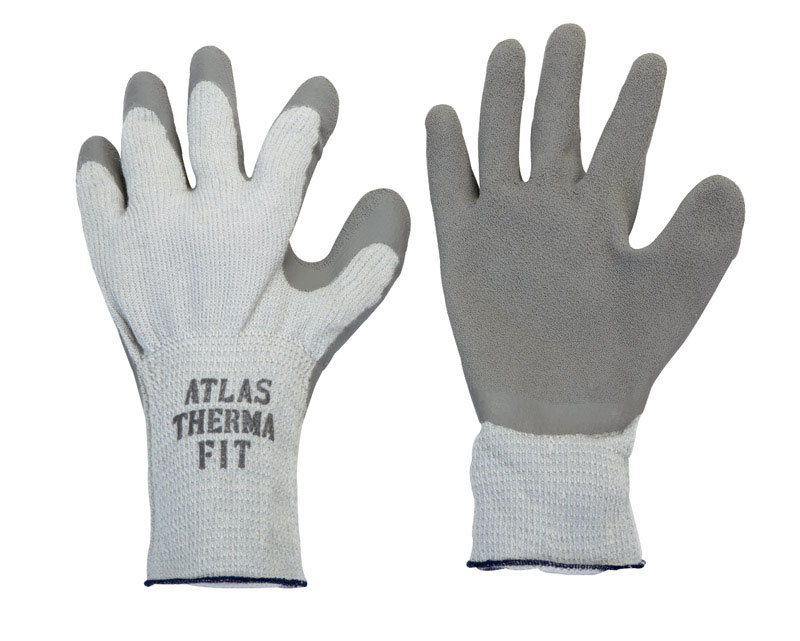 Atlas Therma Fit Unisex Indoor/Outdoor Cold Weather Work Gloves Gray L 1 pair - Mycitystee