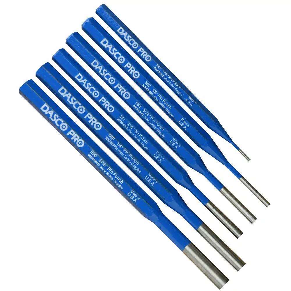 Dasco Pro Pin Punch Set (6-Piece) and#8211; XDC Depot - Mycitystee