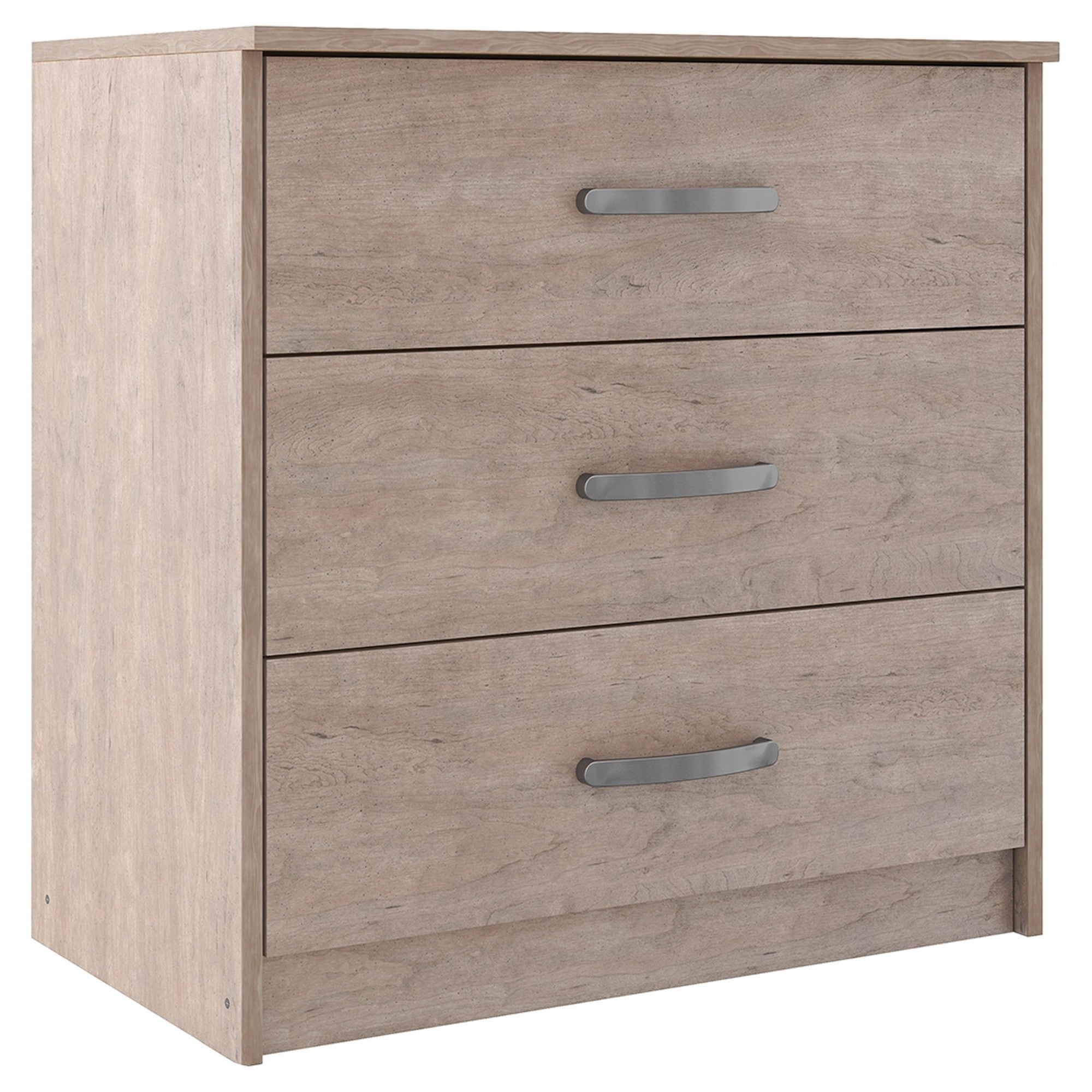 3 Drawer Wooden Frame Chest with Sled Base， Beige - - 32047028 - Mycitystee