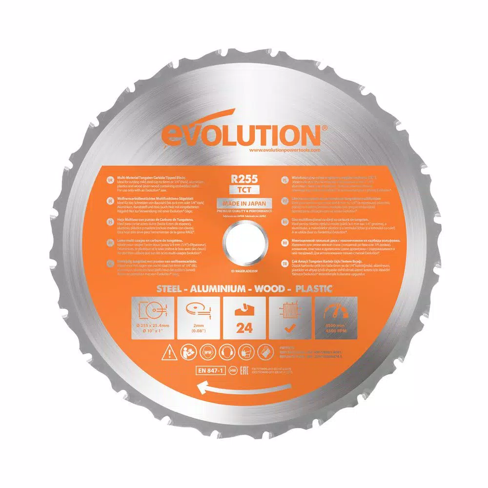 Evolution Power Tools RAGE 10 in. Multipurpose Replacement Blade and#8211; XDC Depot - Mycitystee