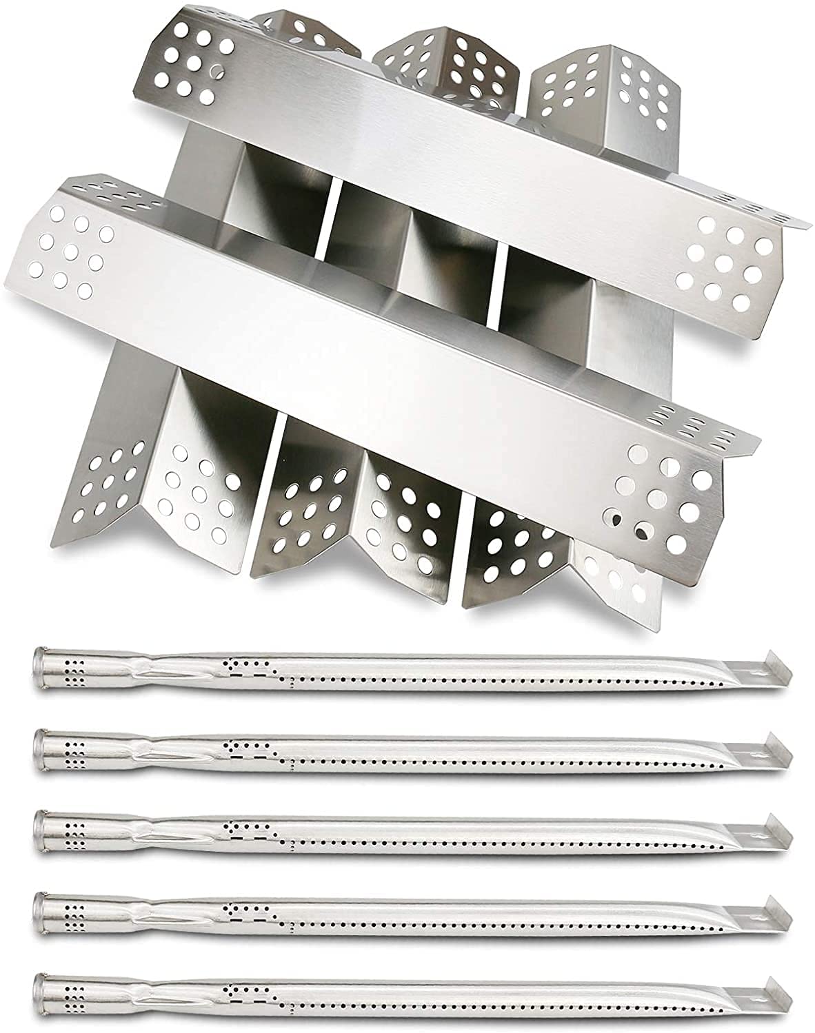 Repair Parts Kit For Nexgrill 720-0896, 730-0896 Evolution Infrared Plus 5 Burner Gas Grill, Burners and Heat Plates Set - Mycitystee