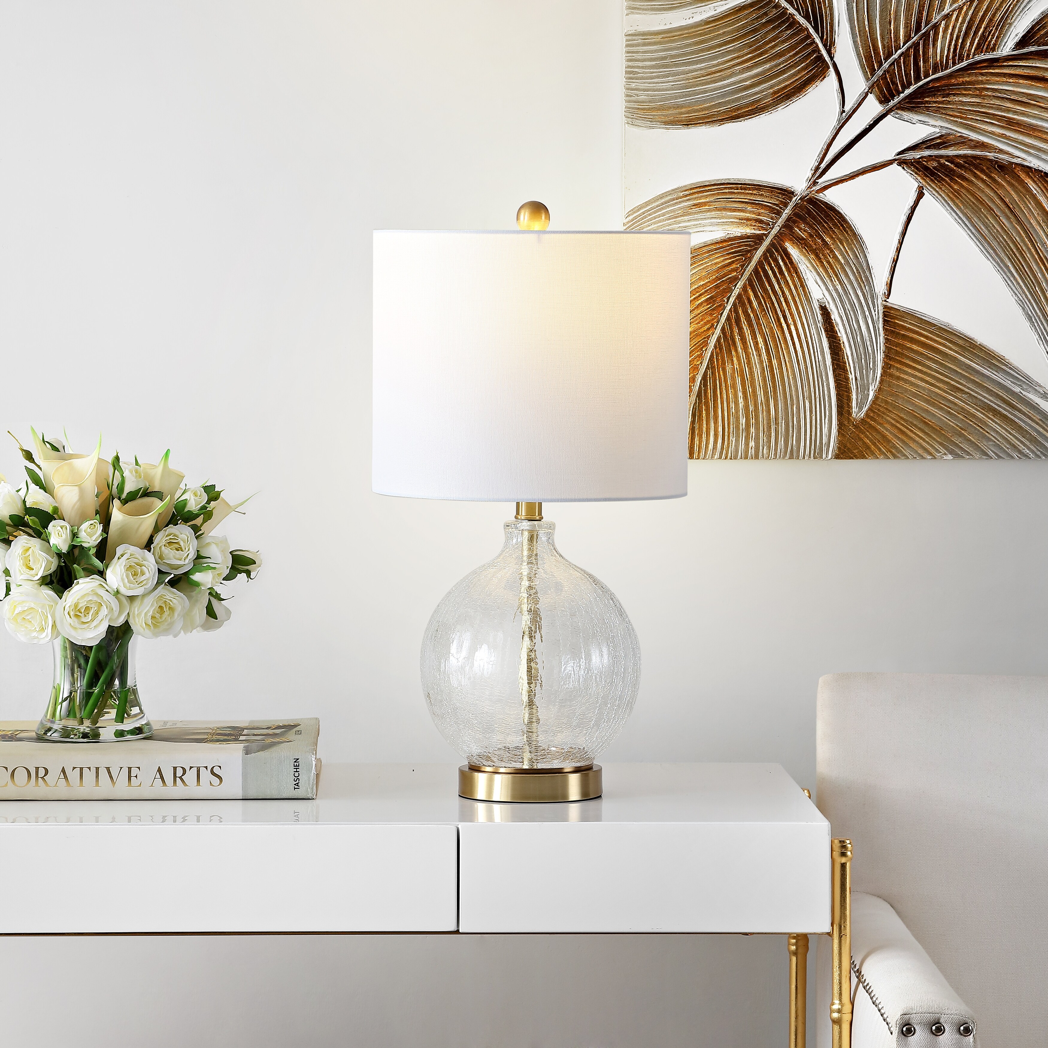 SAFAVIEH Lighting 22-inch Lovell Glass Table Lamp - 11