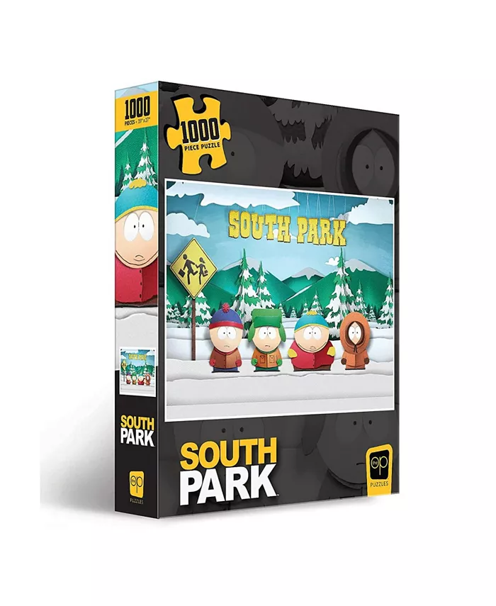 USAopoly South Park Paper Bus Stop 1000 Piece Puzzle - Mycitystee