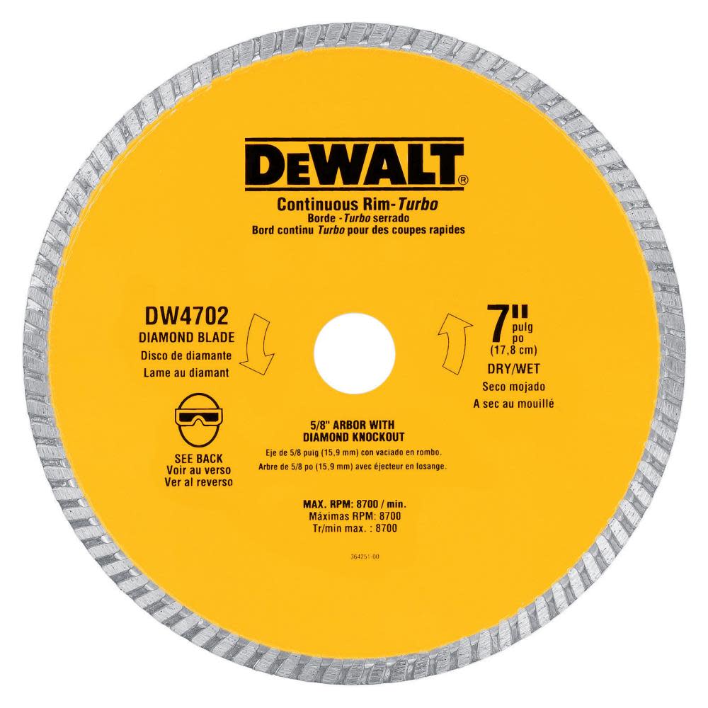 DEWALT 7-in Industrial Dry/Wet Diamond Blade DW4702 from DEWALT - Mycitystee
