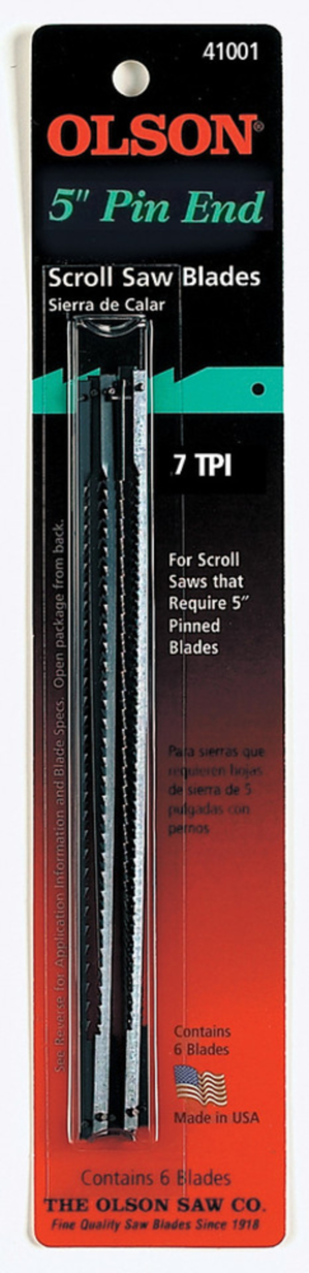 5In Pin End Hook Tooth Scroll Saw Blades 7 TPI 6 pk - Mycitystee