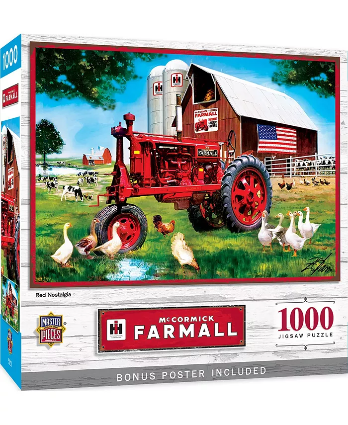 MasterPieces Puzzles Farmall - Red Nostalgia 1000 Piece Adult Jigsaw Puzzle - Mycitystee
