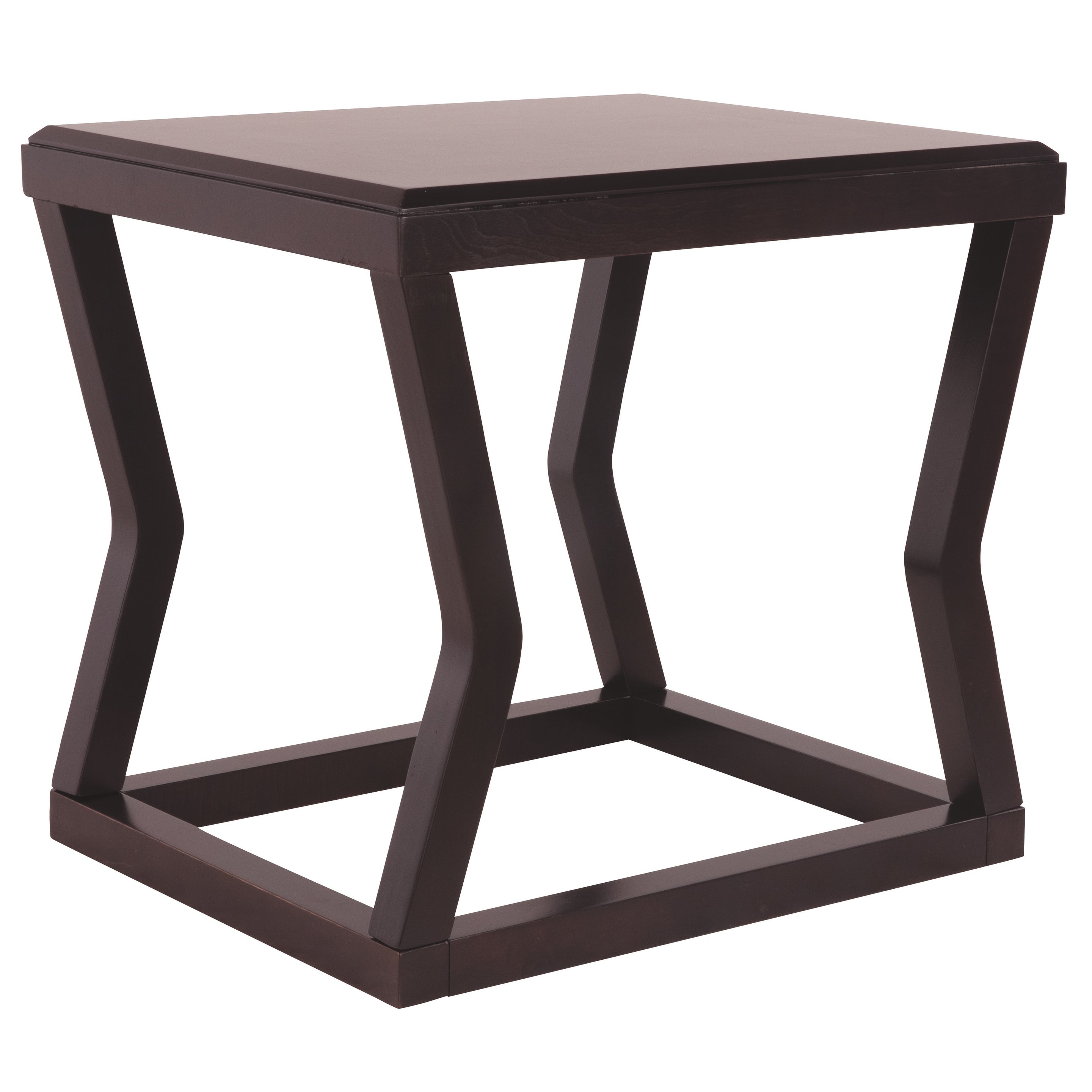 Wooden End Table With Rectangular Top and Sturdy Angular Legs， Brown - Mycitystee