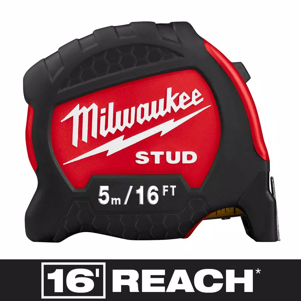 Milwaukee 5 m/16 ft. x 1.3 in. Gen II STUD Tape Measure with 17 ft. Reach and#8211; XDC Depot - Mycitystee