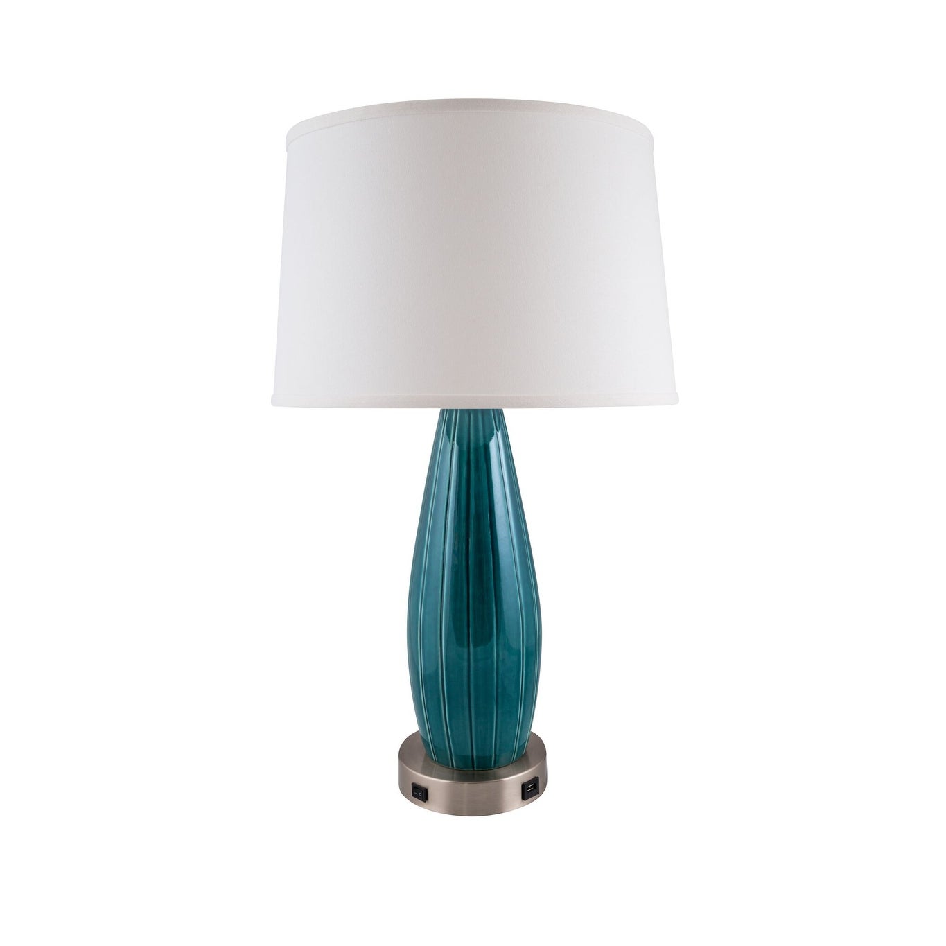 RiverCeramic? Stream Line Lamp with USB tropical turquoise - Mycitystee