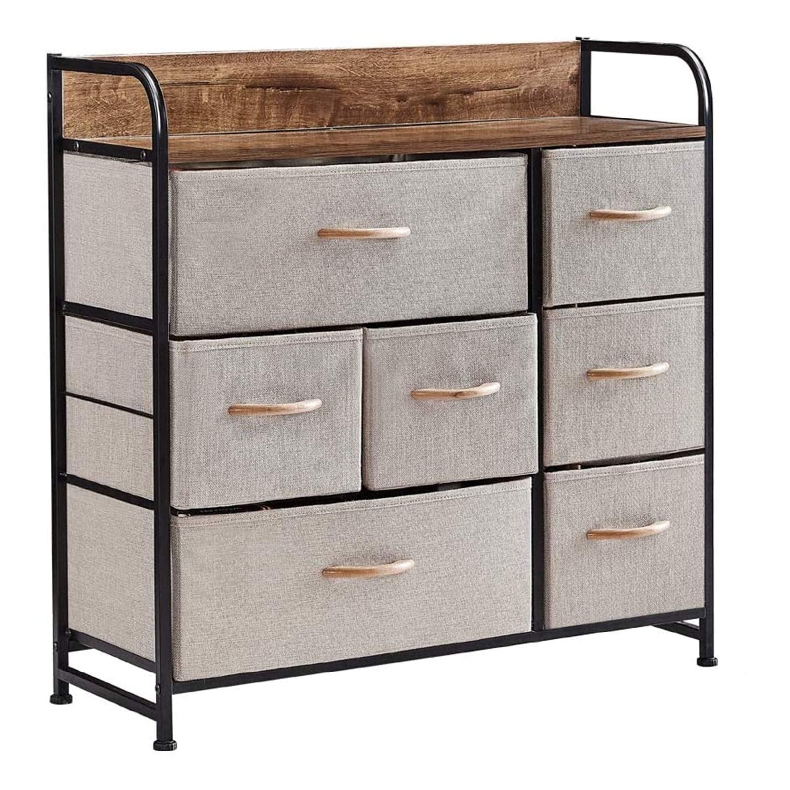 7 Drawer Dresser， Dresser Organizer， Fabric Dressers for Bedroom， Storage Tower for Hallway， Entryway - as picture - - 37668684 - Mycitystee