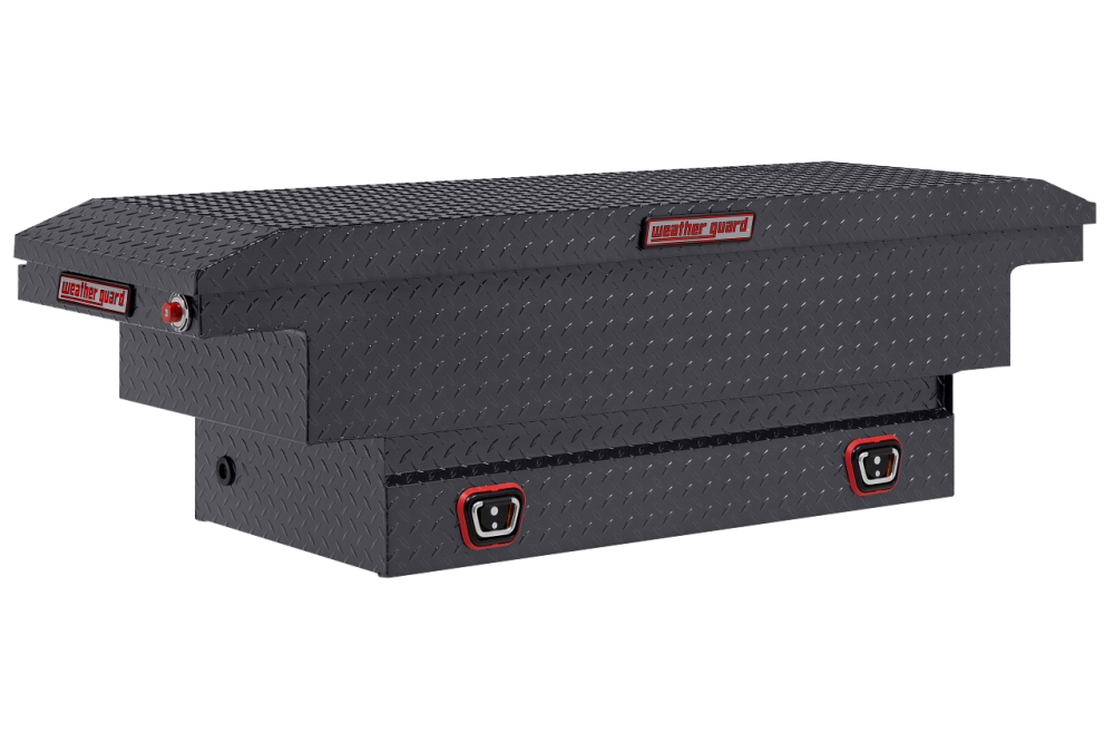 Weather Guard Saddle Truck Tool Box Aluminum Low Profile Gunmetal Gray - Mycitystee