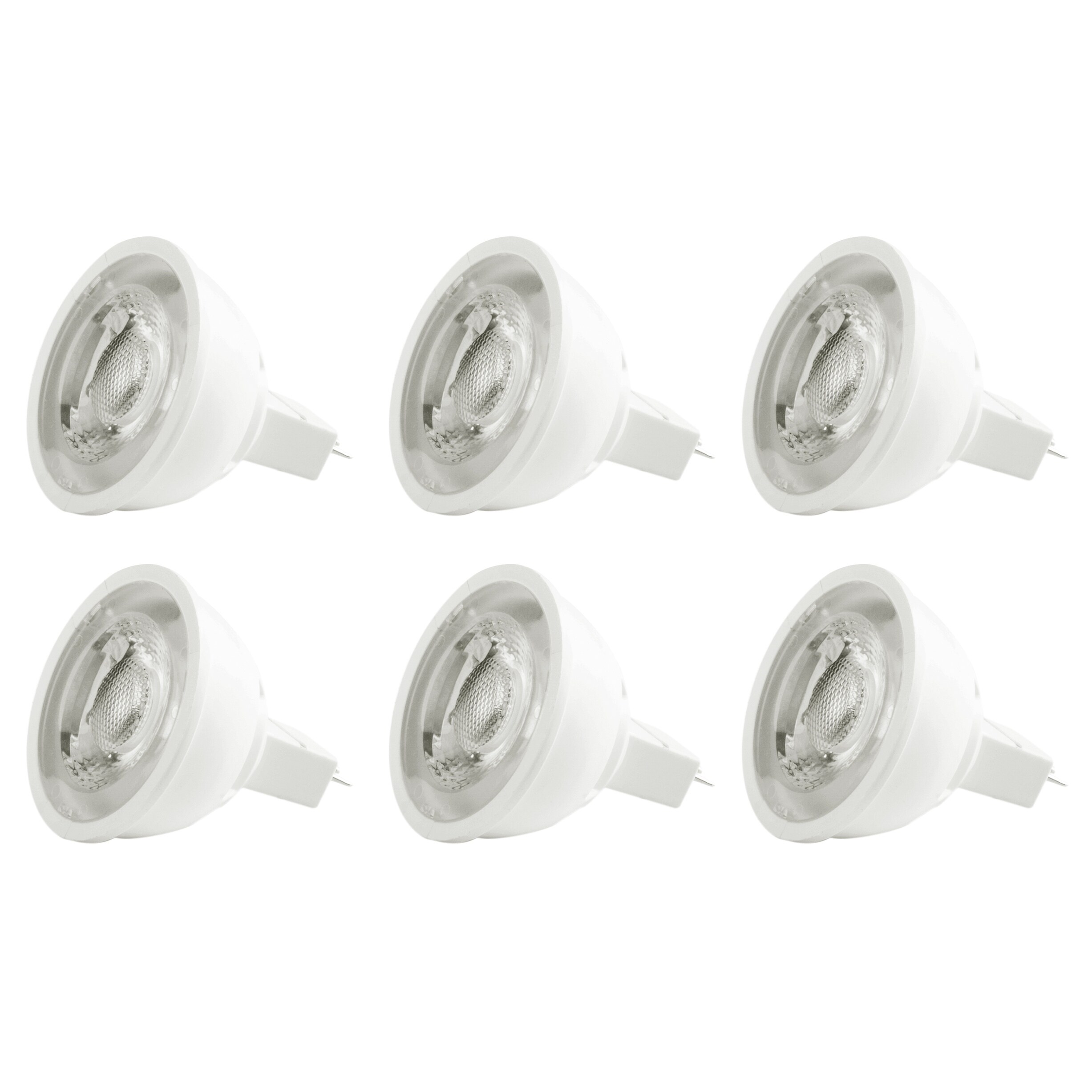 Juniper Supply LED MR16 GU5.3 Light Bulbs 6 Pack， 3000K， 40°， CRI80， 6.5W - White - Mycitystee