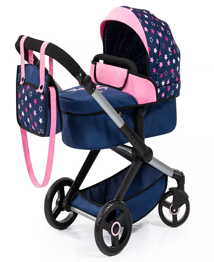 Bayer Design Dolls Blue， Pink， Stars Pram Xeo - Mycitystee