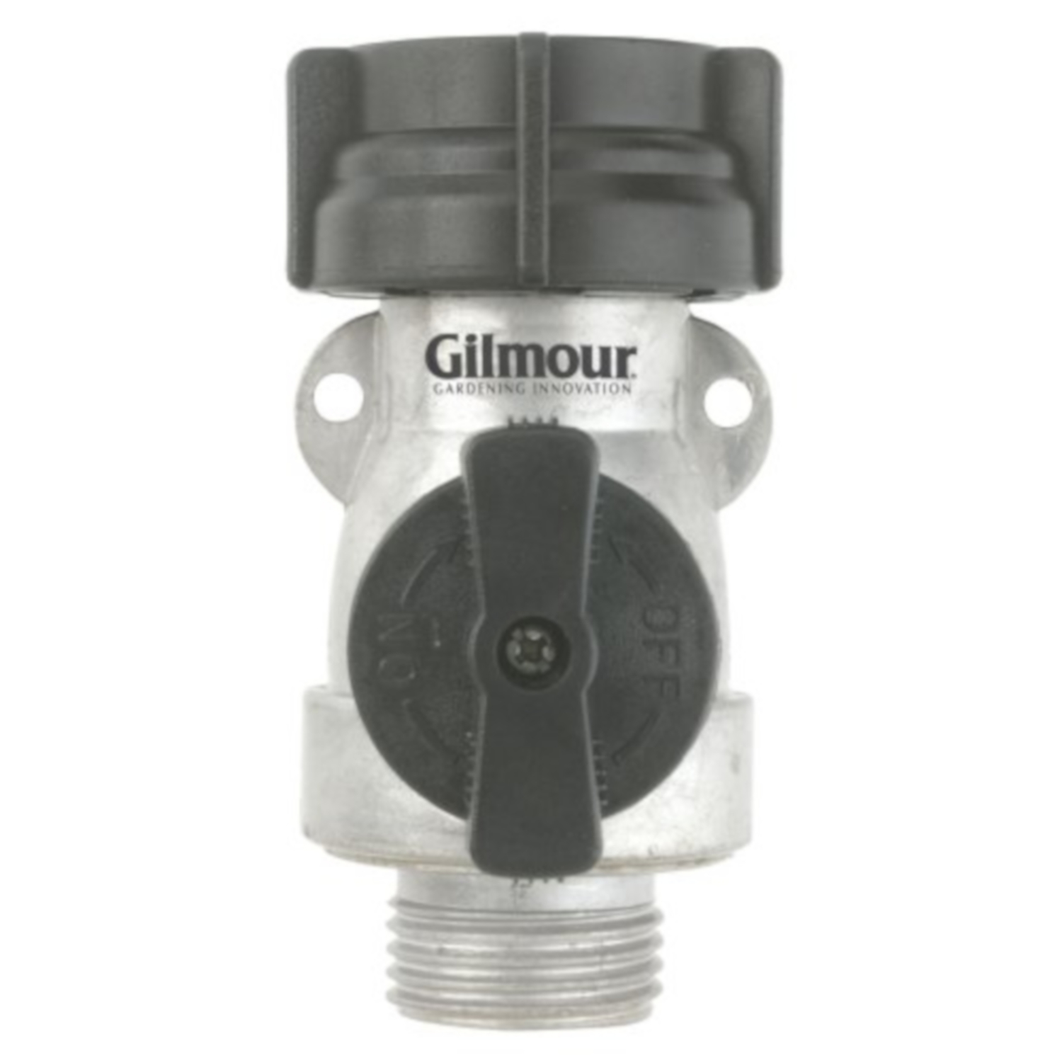 Gilmour 6 in. Aluminum Threaded 2 Male/1 Female Single Shut-Off Valve - Mycitystee