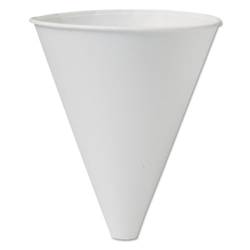 Dart Bare Eco-Forward Treated Paper Funnel Cups， 10oz. White， 250/Bag， 4 Bags/Carton (10BFC) - Mycitystee