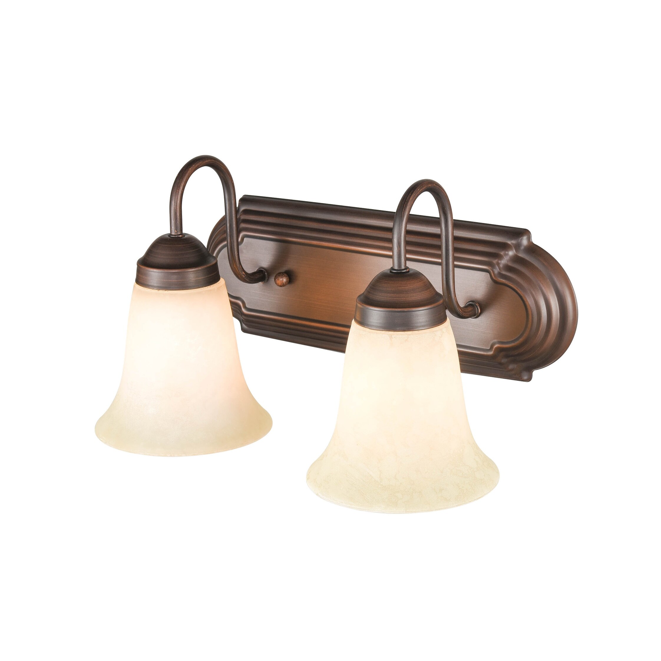 Millennium Lighting 2 Light Vanity Fixture in Rubbed Bronze with Frosted Glass Shades - Mycitystee