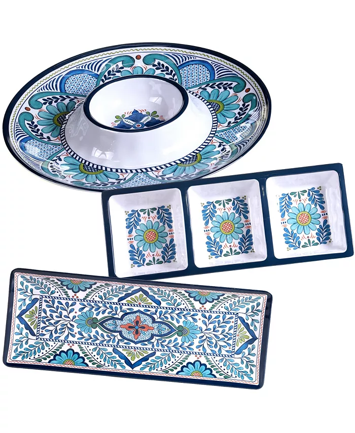 Certified International Talavera 3-Pc. Melamine Hostess Set - Mycitystee
