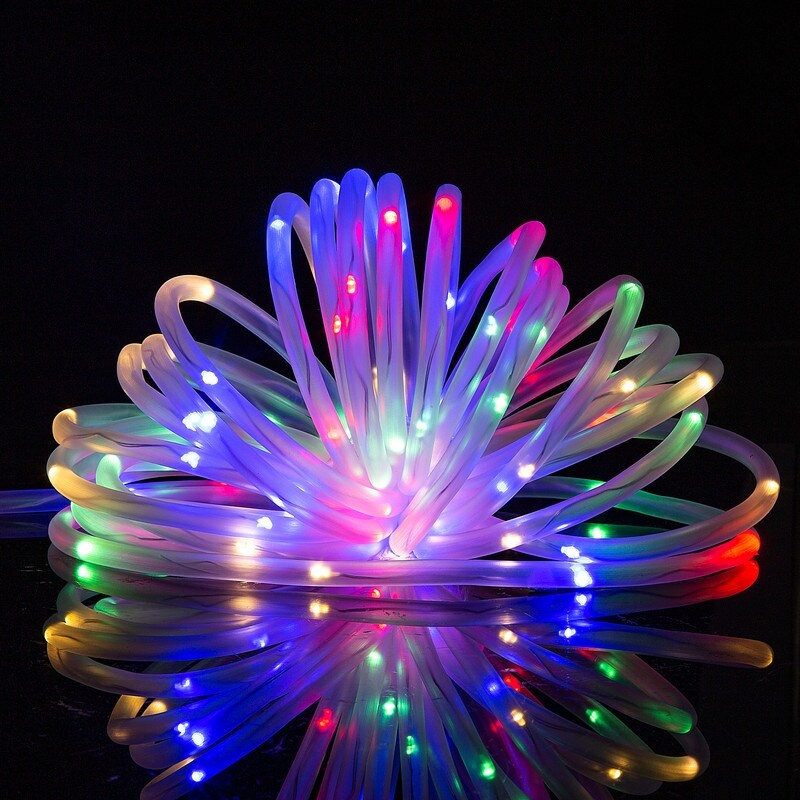 35.7ft 100 LED Solar Powered Rope String Outdoor 2 Pack Fatiry Light - 2 Pack - Mycitystee