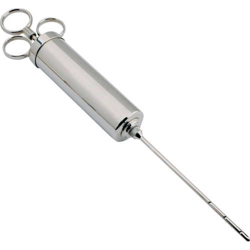 Weston 23-0404-W Marinade Injector， 4 oz Capacity， 6 in L Needle， 10-Hole Injector Needle， Silver - Mycitystee
