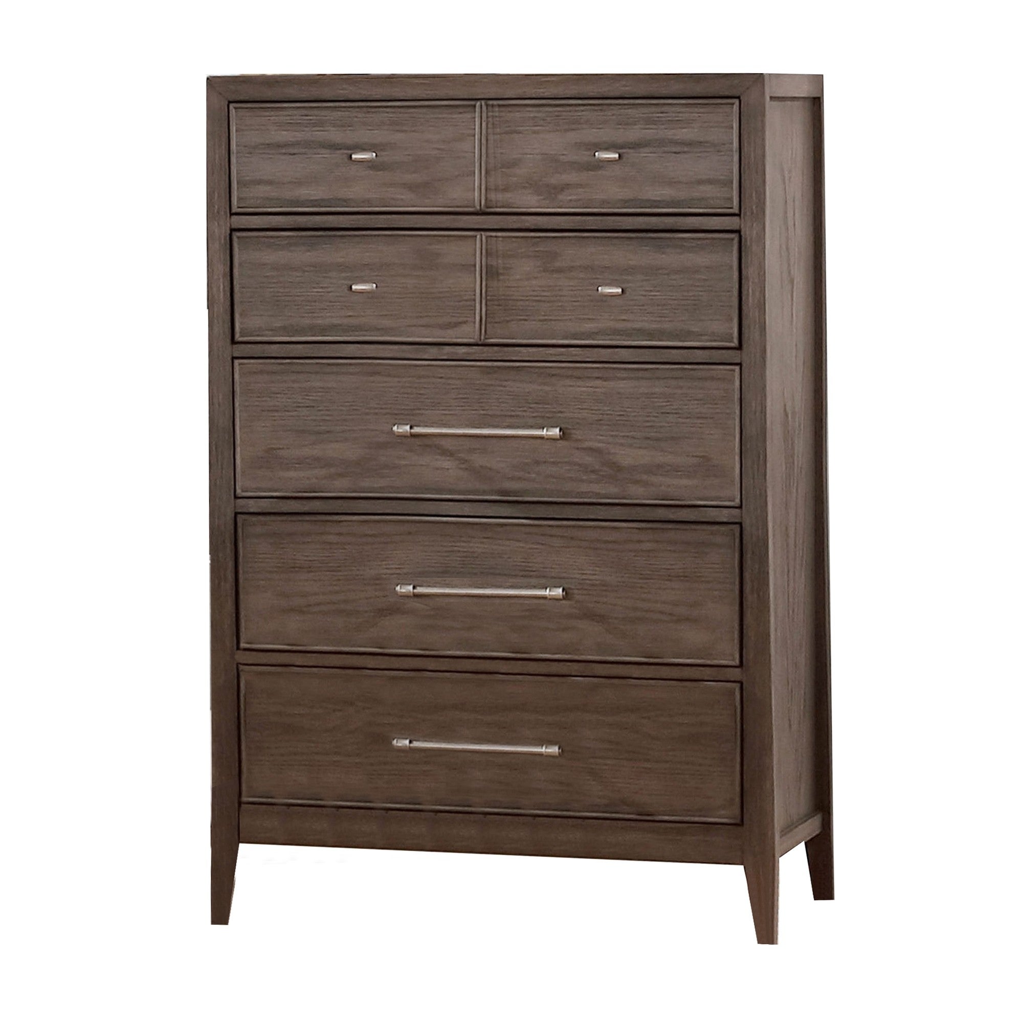 Wooden Chest with Multiple Drawers and Bar Handles， Gray - - 32904448 - Mycitystee